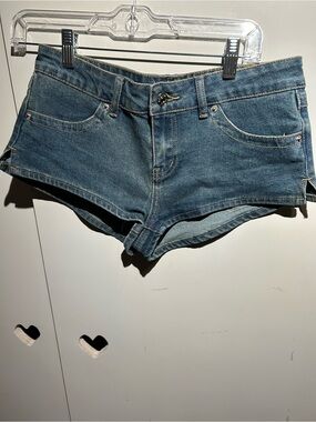 Edikted Jagger Low Rise Denim Shorts